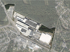 "Strefa przemysłowa w rejonie ulic Bałtyckiej i Warszawskiej" - granica opracowania projektu mpzp