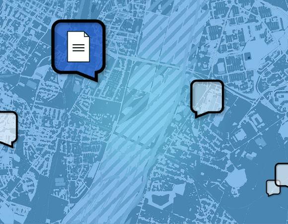 Grafika. Fragment mapy miasta.