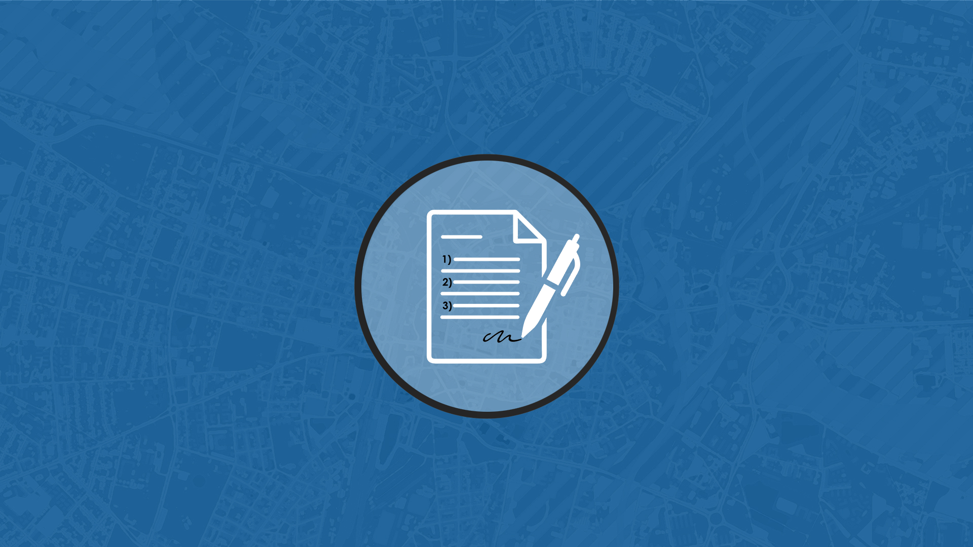 Na granatowym tle grafika kartki papieru