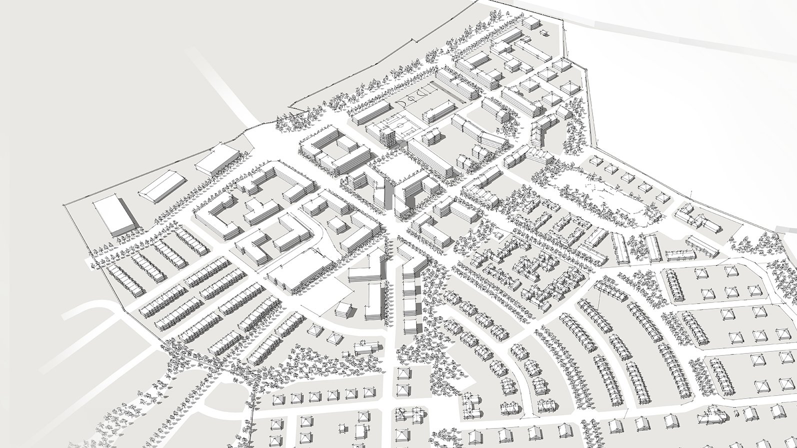 Darzybór - model 3D - propozycja zagospodarowania (etap: II konsultacje społeczne) - grafika artykułu