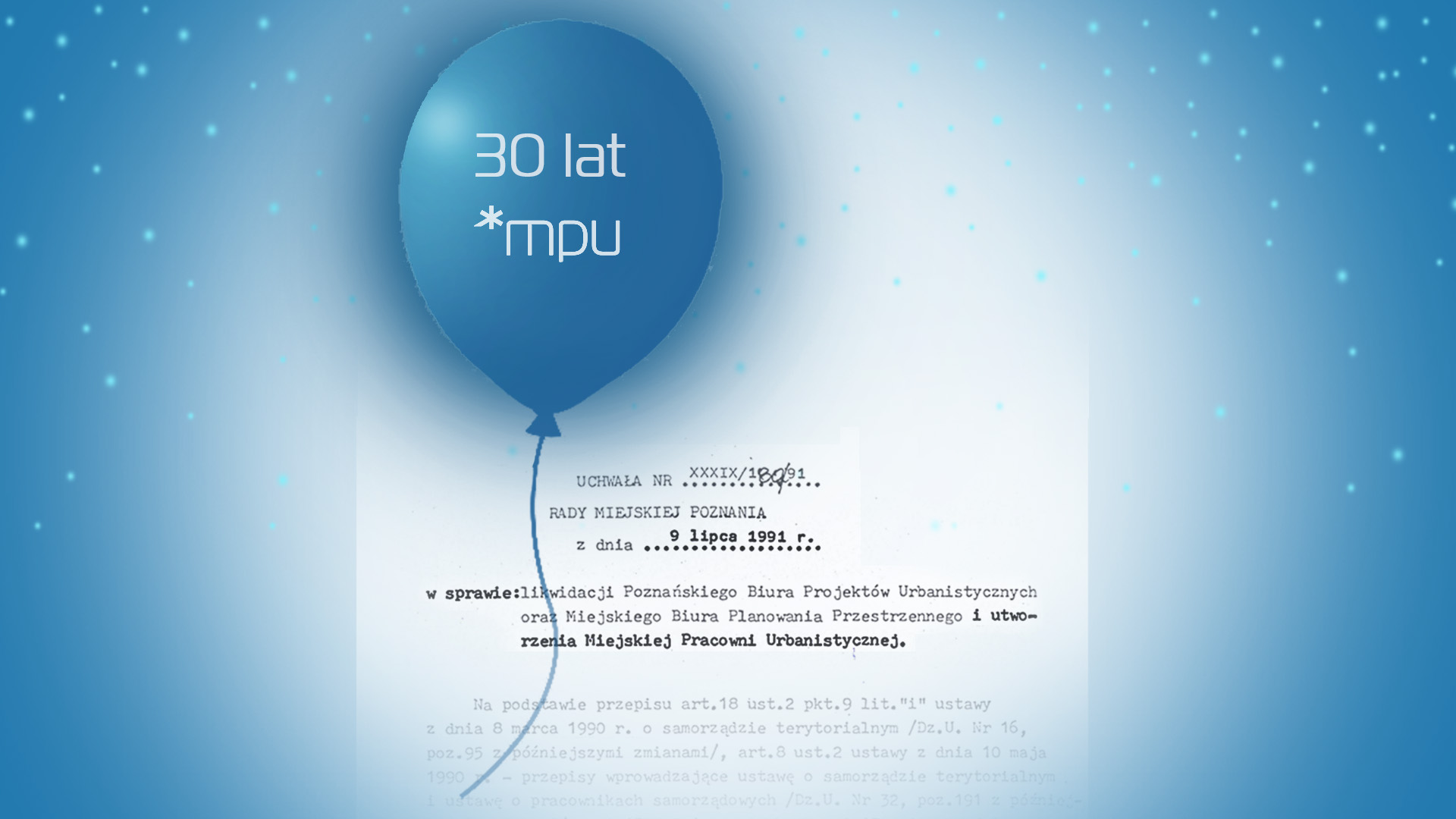 grafika sygnalizuje obchody 30-lecia MPU. - grafika artykułu