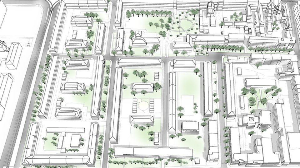 Propozycja zagospodarowania terenu według projektu mpzp (etap - wyłożenie do publicznego wglądu) - grafika artykułu