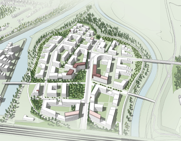 "Rejon Ostrowa Tumskiego" część północna B1 - propozycja zagodspodarowania terenu