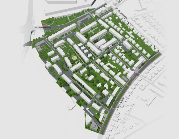 "Stare Winogrady - część zachodnia" - propozycja zagospodarowania terenu