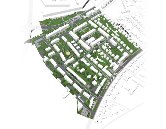 "Stare Winogrady - część zachodnia" - propozycja zagospodarowania terenu