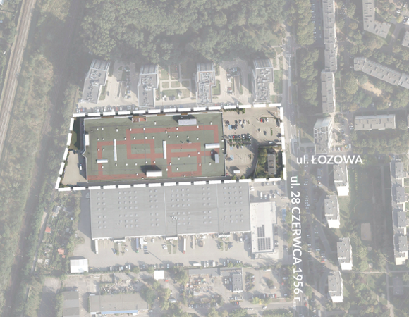 W rejonie ulic 28 Czerwca 1956 r. i Łozowej - granica opracowania projektu mpzp