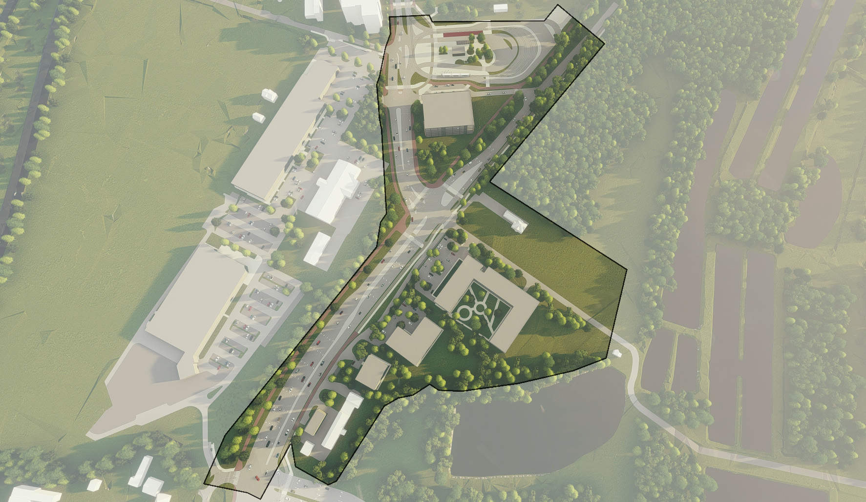 "W rejonie ulic Dolna Wilda i 28 Czerwca 1956 r. w Poznaniu" - propozycja zagospodarowania terenu "W rejonie ulic Dolna Wilda i 28 Czerwca 1956 r. w Poznaniu" - propozycja zagospodarowania terenu