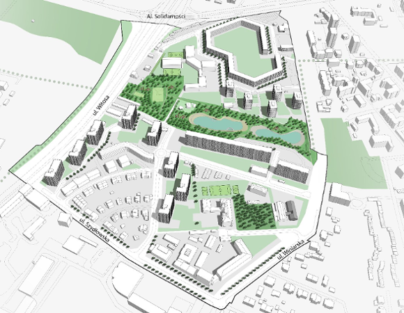 "W rejonie ulic Winiarskiej, Szydłowskiej i Witosa" - propozycja zagospodarowania terenu